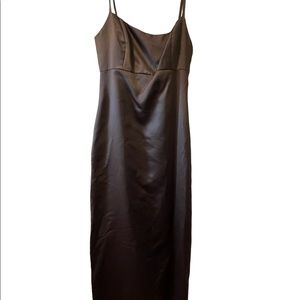 Brown satin ball gown size 10